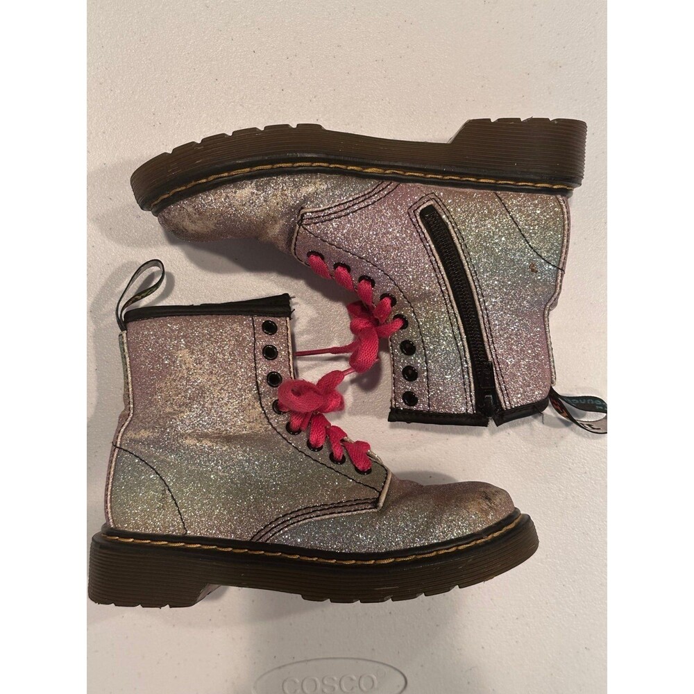 Doc Marten kids 12  GUC glitter rainbow